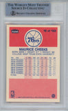 Maurice Cheeks Autographed 1986 Fleer #16 Trading Card Beckett 43958