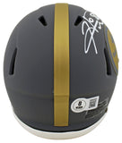 Steelers Hines Ward Authentic Signed Slate Speed Mini Helmet BAS Witnessed