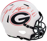 ZAMIR WHITE AUTOGRAPHED GEORGIA LUNAR ECLIPSE FULL SIZE HELMET BECKETT 206134