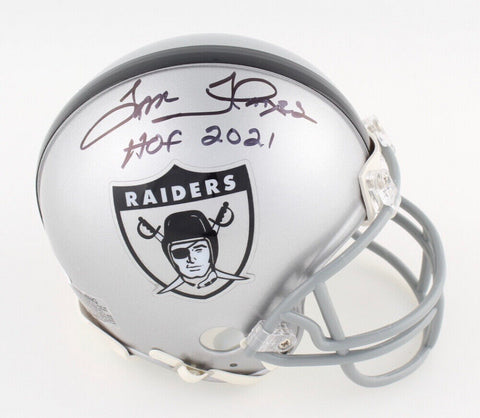 Tom Flores Signed Oakland Raiders Mini Helmet Inscribed "HOF 2021" (JSA COA)