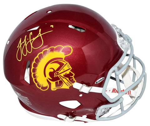 JUJU SMITH-SCHUSTER AUTOGRAPHED USC TROJANS AUTHENTIC SPEED HELMET BECKETT