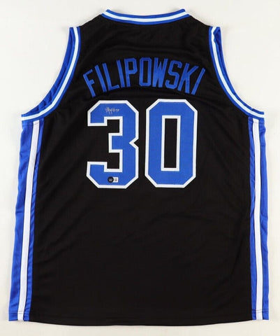 Kyle Filipowski Signed Duke Blue Devils Jersey (Beckett) 2024 1st Round Draft Pk