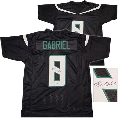 OREGON DUCKS DILLON GABRIEL AUTOGRAPHED BLACK JERSEY BECKETT BAS WITNESS 235757