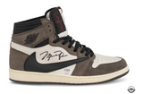 Michael Jordan Autographed Nike 1 'Travis Scott' Mocha Shoes UDA LE 23