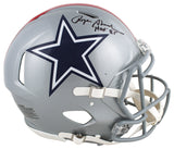 Cowboys Roger Staubach "HOF 85" Signed 1976 TB F/S Speed Proline Helmet BAS Wit