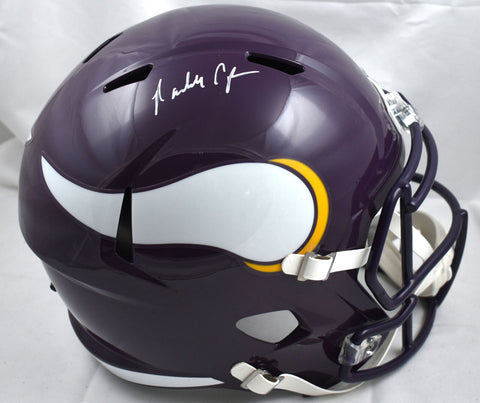 Randall Cunningham Autographed Vikings 83-01 F/S Speed Helmet - Beckett W Holo