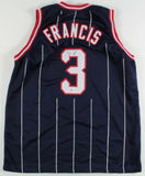 Steve Francis Signed Houston Rockets Blue Jersey (Beckett COA) 3xAll Star Guard