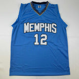 Autographed/Signed Ja Morant Memphis Light Blue Basketball Jersey JSA COA