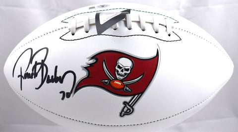 Ronde Barber Signed Tampa Bay Buccaneers Franklin Logo Football - Beckett W Holo