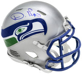 DEVON WITHERSPOON AUTOGRAPHED SEAHAWKS SILVER THROWBACK MINI HELMET MCS 221344