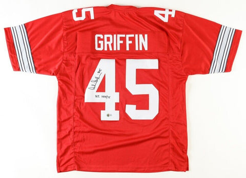 Archie Griffin Signed Ohio State Buckeyes Jersey Inscribed H.T 1974/75 (Beckett)