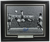 Pele Signed Framed 16x20 Bicycle Kick Photo BAS A92139