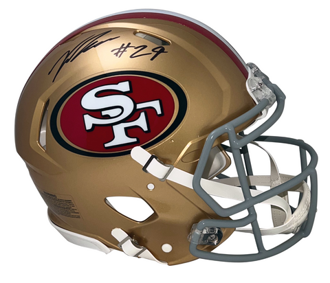 TALANOA HUFANGA AUTOGRAPHED SAN FRANCISCO 49ERS AUTHENTIC SPEED HELMET BECKETT