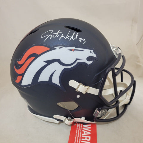 JAVONTE WILLIAMS SIGNED DENVER BRONCOS 2024 SPEED AUTHENTIC HELMET BECKETT