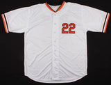 Jim Palmer Signed Baltimore Orioles White Jersey Inscribed "HOF 90" (JSA COA)