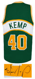 Shawn Kemp Signed Green Custom Basketball Jersey - (SCHWARTZ COA)