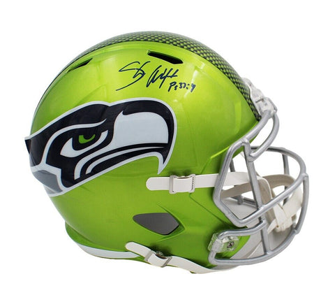 Shaun Alexander Signed Seattle Seahawks Speed Full Size Flash Helmet W- PS:37:4