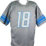 Jameson Williams Autographed Grey Pro Style Jersey #18- Beckett W Hologram