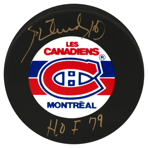 Henri Richard Signed Montreal (Les Canadiens) Hockey Puck w/HOF'79 - (JSA COA)