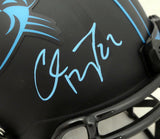 CHRISTIAN MCCAFFREY AUTOGRAPHED PANTHERS BLACK ECLIPSE FULL SIZE HELMET 185909