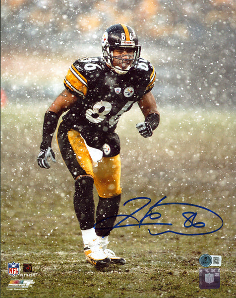 Steelers Hines Ward Authentic Signed 11x14 Vertical Photo BAS Witnessed