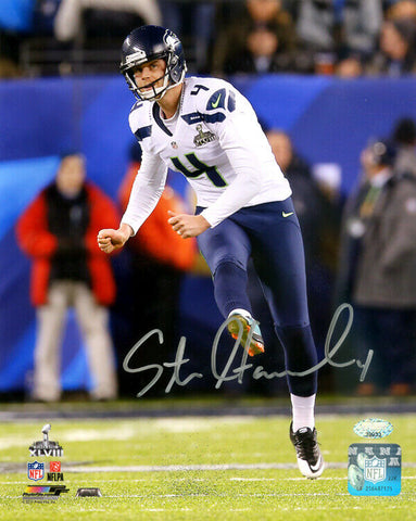 STEVEN HAUSCHKA AUTOGRAPHED SIGNED 8X10 PHOTO SEAHAWKS SUPER BOWL MCS HOLO 85983