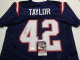 J. J. Taylor Signed New England Patriots Jersey (JSA COA) Pats Kick Return Man