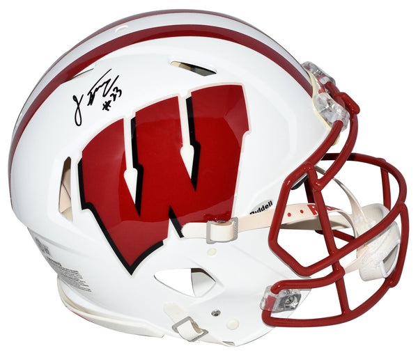 JONATHAN TAYLOR AUTOGRAPHED WISCONSIN BAGERS AUTHENTIC SPEED HELMET BECKETT