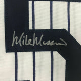 Autographed/Signed MIKE MUSSINA New York Pinstripe Baseball Jersey JSA COA Auto