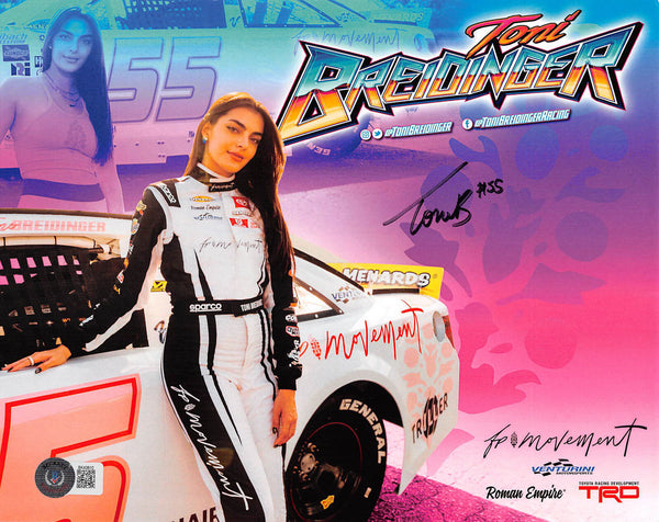 Toni Breidinger NASCAR Authentic Signed 8x10 Horizontal Photo Autographed BAS 2