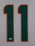 DEVANTE PARKER (Dolphins white TOWER) Signed Autographed Framed Jersey JSA