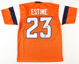 Audric Estime Signed Denver Broncos Jersey (Beckett) Ex Notre Dame RB