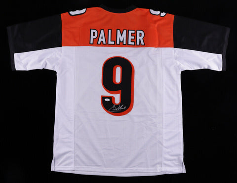 Carson Palmer Signed Cincinnati Bengals Jersey (JSA COA) 3xPro Bowl Q.B.