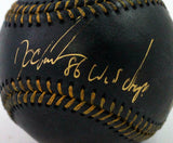 Doc Gooden Signed Rawlings OML Black Baseball w/ 86 WS Champs - JSA W Auth *Thin