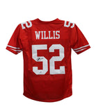 Patrick Willis Autographed/Signed Pro Style Red XL Jersey Beckett BAS 34660