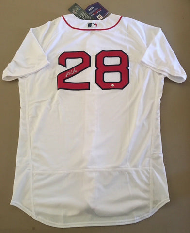 J.D. MARTINEZ Autographed Boston Red Sox Authentic Home Jersey STEINER