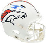 RUSSELL WILSON AUTOGRAPHED BRONCOS MATTE WHITE FULL SIZE HELMET FANATICS 227944