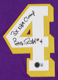 Byron Scott Signed Los Angeles Lakers Purple Jersey (Beckett) 3xNBA Champion