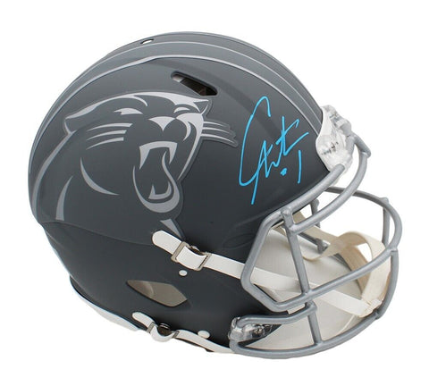 Cam Newton Signed Carolina Panthers Speed Authentic Slate NFL Helmet