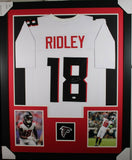 CALVIN RIDLEY (Falcons white TOWER) Signed Autographed Framed Jersey Beckett