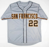 Jack Clark Signed San Francisco Giants Gray Jersey Inscribed "Ripper" (JSA COA)