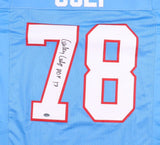 Curley Culp Signed Houston Oilers Jersey Inscribed "HOF 13"(Schwartz Sports COA)