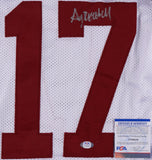 Agiye Hall Signed Alabama Crimson Tide Jersey (PSA COA) 2021 Freshman Receiver