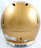 Chase Claypool Autographed Notre Dame F/S Speed Helmet w/Insc-Beckett W Hologram