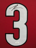 FRAMED GEORGIA BULLDOGS TYSON CAMPBELL AUTOGRAPHED SIGNED JERSEY JSA COA