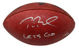 TOM BRADY Autographed "Let's Go" Bucs Metallic Logo Football FANATICS LE 12/12