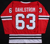 Carl Dahlstrom Signed Chicago Blackhawks Jersey (Beckett COA) Rookie Defensman