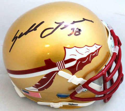 Sebastian Janikowski Signed FSU Seminoles Mini Helmet-Beckett W Hologram