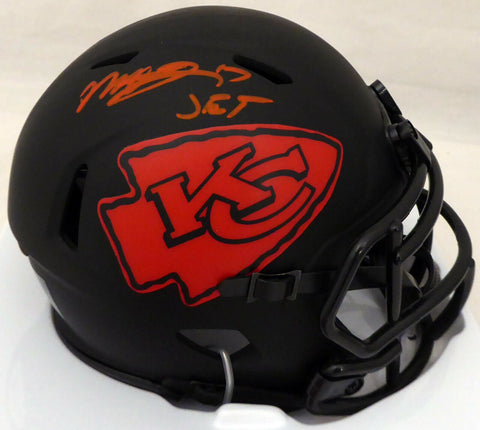 MECOLE HARDMAN AUTOGRAPHED CHIEFS ECLIPSE SPEED MINI HELMET "JET" BECKETT 185785