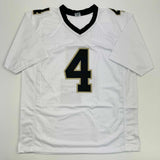 Autographed/Signed Derek Carr New Orleans White Football Jersey JSA COA